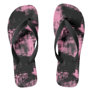 Pink Black and Gray Flip Flops