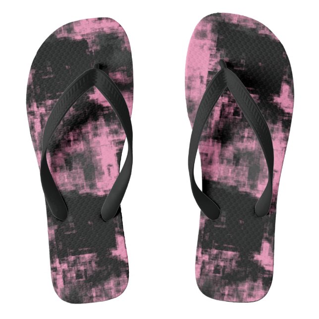 Pink Black and Gray   Flip Flops (Footbed)