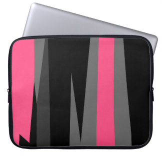 Pink Black and Gray Laptop Sleeve