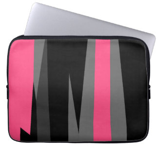 Pink Black and Gray Laptop Sleeve