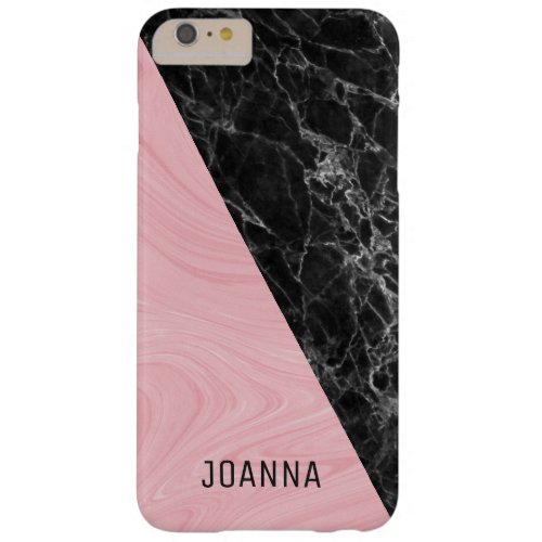 Pink Black And Gray Marble Barely There iPhone 6 Plus Case