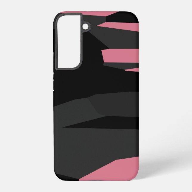 Pink Black and Gray Samsung Galaxy Case (Back)