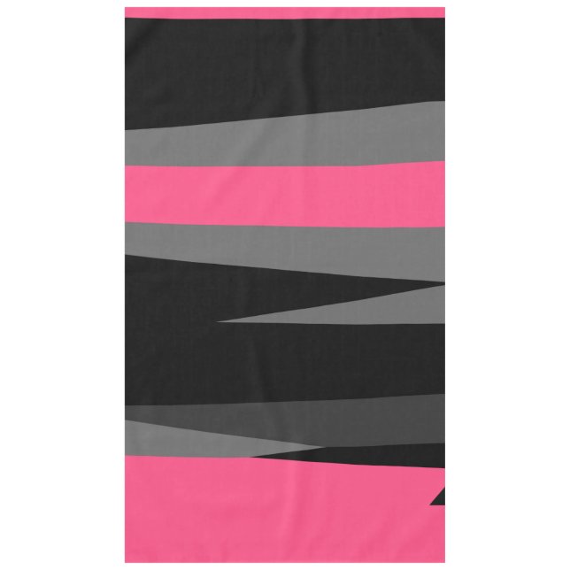 Pink Black and Gray  Tablecloth (Front)