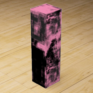 Pink Black and Gray Wine Box