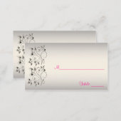 Pink, Black, and Silver Placecards (Front/Back)