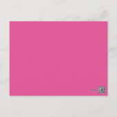 Pink, Black, and Silver Table Number Postcard (Back)