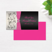 Pink, Black, and Silver Wedding Favor Tag (Desk)