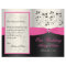 Pink, Black, and Silver Wedding Program