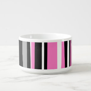 Pink Black and White Abstract Bowl