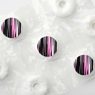 Pink Black and White Abstract Life Saver® Mints