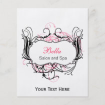 pink,black and white Chic Business Flyers