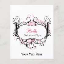 pink,black and white Chic Business Flyers