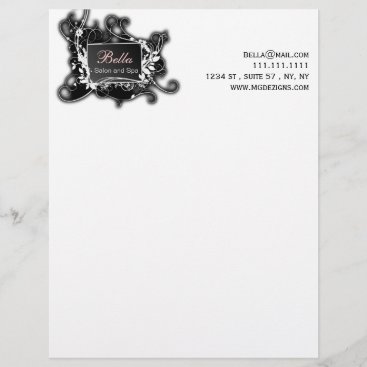 pink, black and white Chic Business letterheads Letterhead