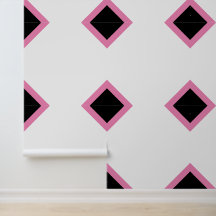 Pink Black and White Diamond Checkerboard Dramatic