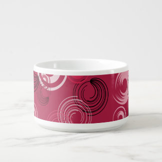 pink black and white geometric bowl