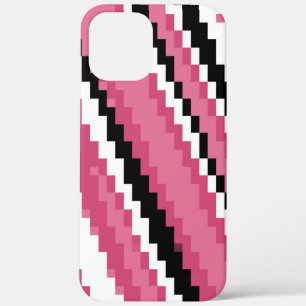 pink black and white pixel art iPhone 12 pro max case