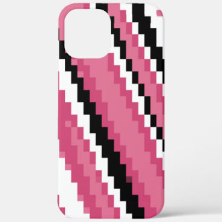 pink black and white pixel art iPhone 12 pro max case