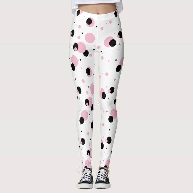 Pink polka 2024 dot leggings