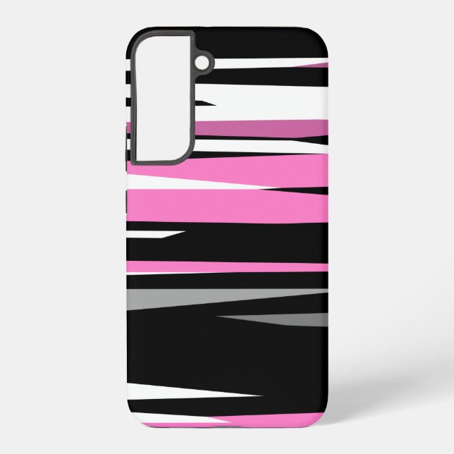 Pink Black and White Samsung Galaxy Case (Back)