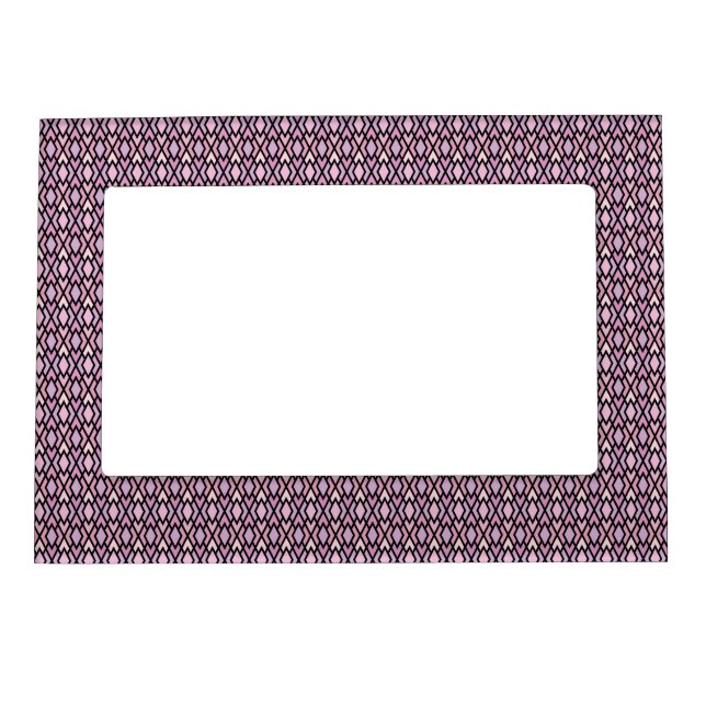 Pink & Black Argyle Magnetic Frame (Front)