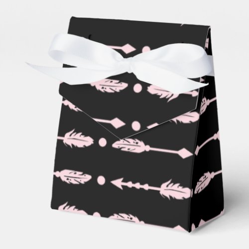 Pink  Black Arrows Wild ONE Girls Birthday Party Favor Boxes