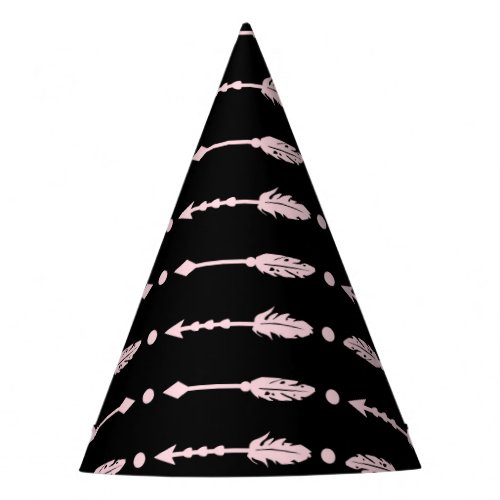 Pink  Black Arrows Wild ONE Girls Birthday Party Party Hat