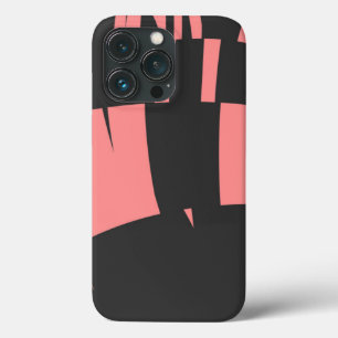 Pink & Black Artistic Abstract Fractal Art iPhone 13 Pro Case