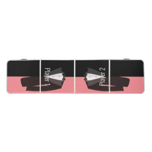 Pink & black bachelor party beer pong table