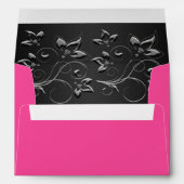 Pink Black Bat Mitzvah A7 Envelope for 5"x7" Sizes (Back (Bottom))