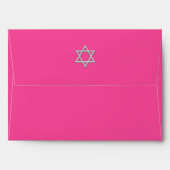 Pink Black Bat Mitzvah A7 Envelope for 5"x7" Sizes (Back (Top Flap))