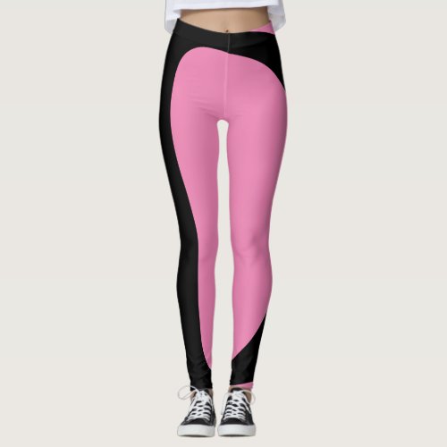 pink black boder leggings