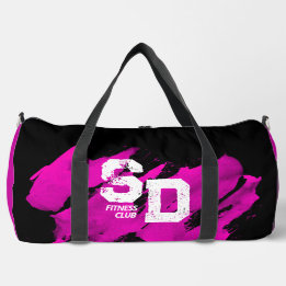 Pink & Black Brushy Fitness Bag
