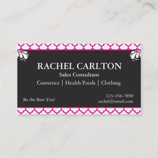 Pink & Black Business Cards | Zazzle.com