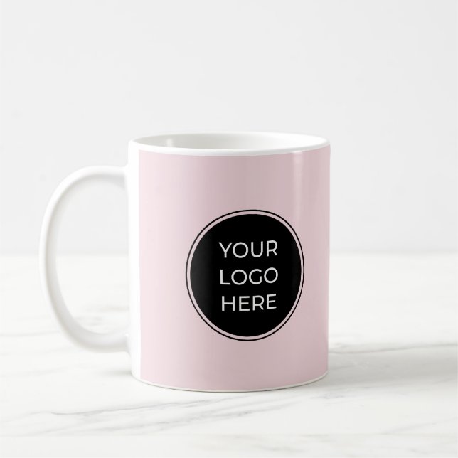 Pink Black Business Logo Mug (Left)