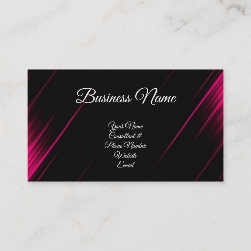 Pink  Black Calligraphy Consultant Business Card