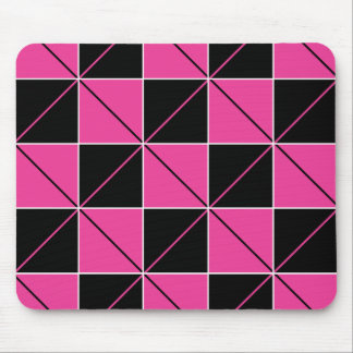 Pink & Black Checkerboard Argyle Mouse Pad