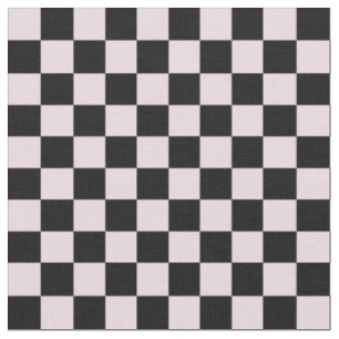 Pink & Black Checkerboard Fabric