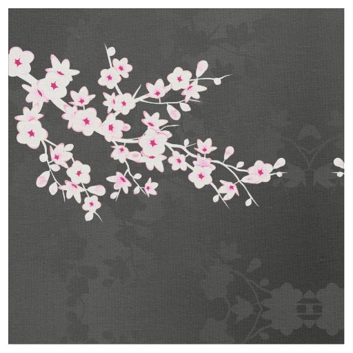 Pink Black Cherry Blossom Tote Bag by Nina Baydur