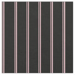 [ Thumbnail: Pink & Black Colored Lines Fabric ]