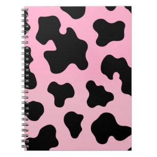 Pink & Black Cow Print Western Cowgirl Notebook