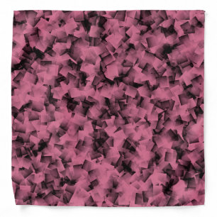 Pink Black Cubism Abstract Pattern Bandana