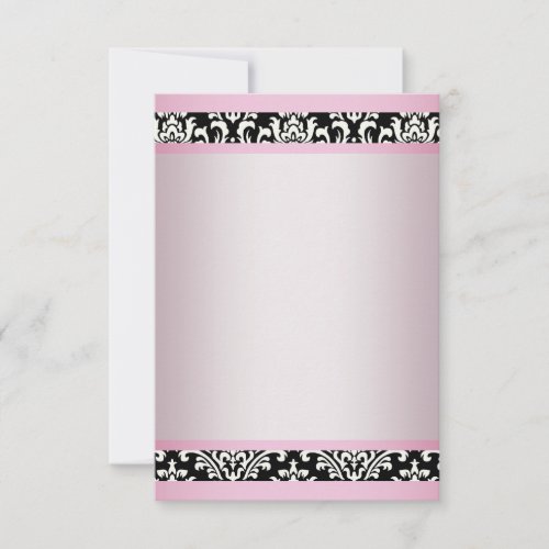 Pink Black Damask Template