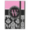 Pink, Black Damask Your Initial, Your Name