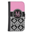 PINK, BLACK DAMASK, YOUR MONOGRAM ,YOUR NAME