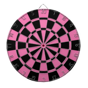 Pink black dart board