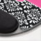Pink Black Dots Damask Monogram Mousepad