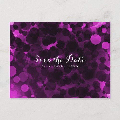 Pink  Black Dots Modern Party Save the Date Announcement Postcard