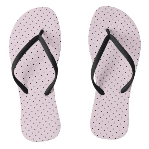 Pink Black dotted elegant Pair of Flip Flops