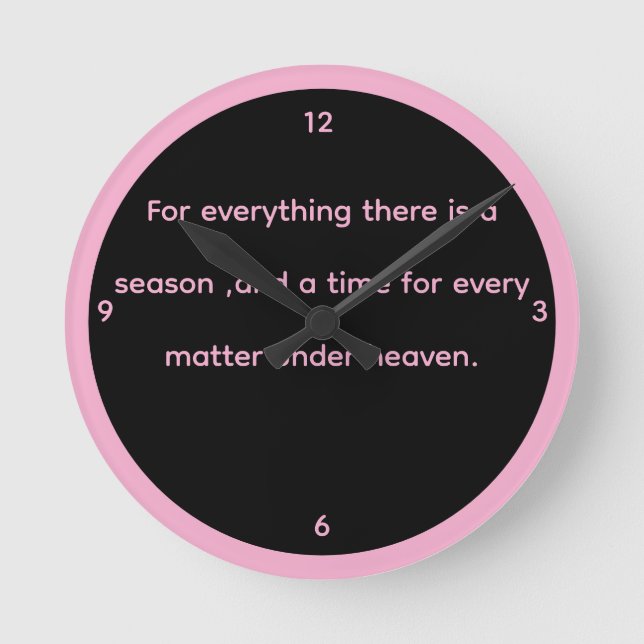 Pink & black  Ecc. 3:1 clock (Front)