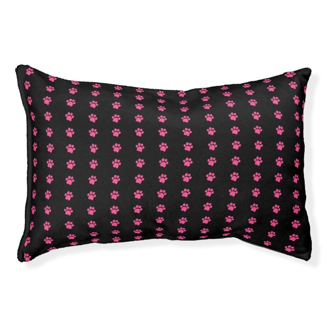 pink black edgy modern cute fun dog bed (Front)